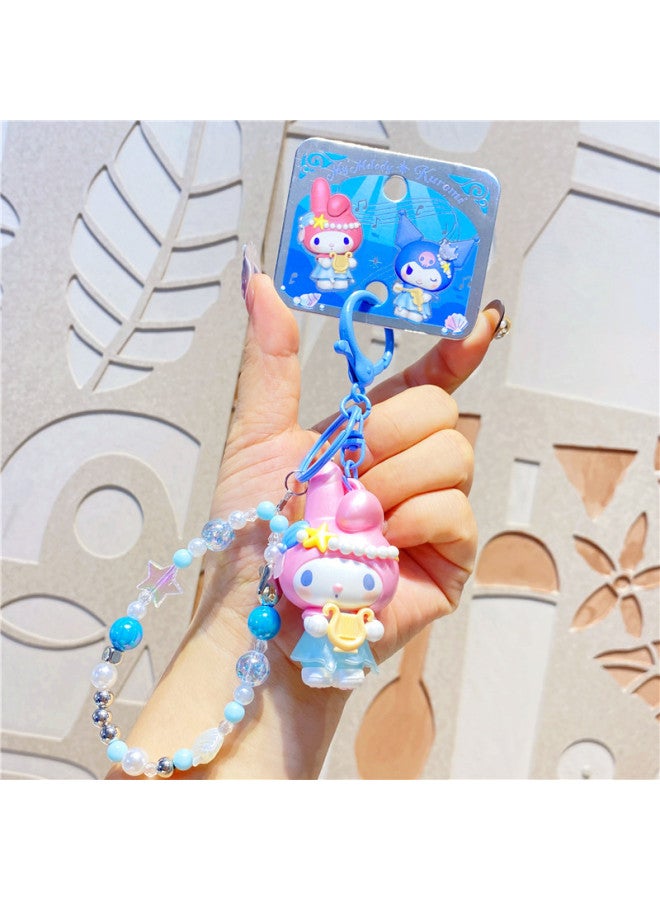 Ocean Song Series Keychain Girls Exquisite Pendant Cute School Bag Pendant Doll Doll Keychain