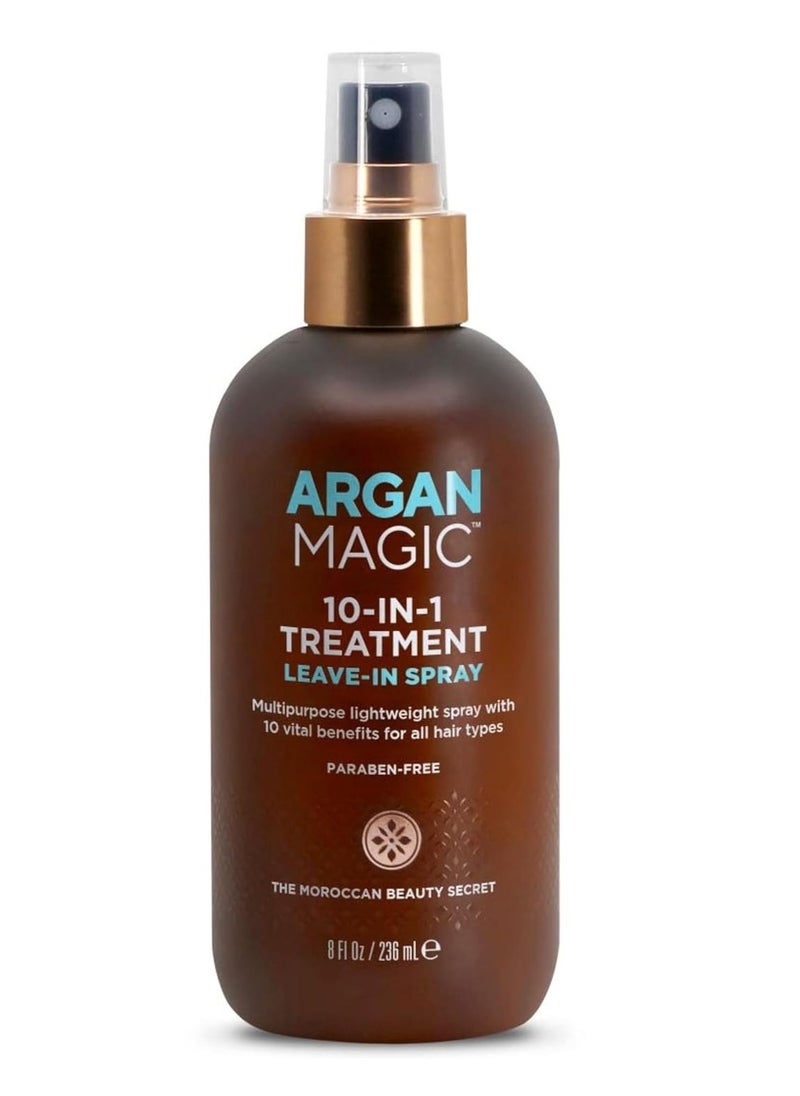 ARGAN MAGIC Argan Magic 10 in 1 Hair Treatment & Stylizing Multipurpose Leave in Spray for all Hair Types | Made in USA | Paraben Free | Cruelty Free (8 oz)  - Image 1