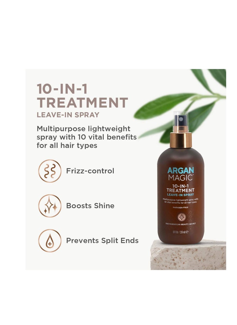 ARGAN MAGIC Argan Magic 10 in 1 Hair Treatment & Stylizing Multipurpose Leave in Spray for all Hair Types | Made in USA | Paraben Free | Cruelty Free (8 oz)  - Image 2