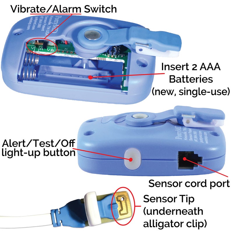 Wet-Stop 3 Blue Bedwetting Enuresis Alarm with Loud Sound and Strong Vibration for Boys or Girls, Proven Solution for Bedwetters - Image 4