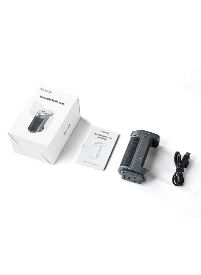 Telesin Versatile Smartphone Selfie Grip Camera Handle with Built In Extendable Selfie Stick, Bluetooth Remote Shutter, SLR Style Phone Camera Grip, One Hand Shooting Handle, Foldable Phone Tripod Stand, Universal Mobile Photography and Video Accessories - Image 1