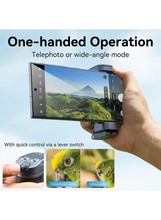 Telesin Versatile Smartphone Selfie Grip Camera Handle with Built In Extendable Selfie Stick, Bluetooth Remote Shutter, SLR Style Phone Camera Grip, One Hand Shooting Handle, Foldable Phone Tripod Stand, Universal Mobile Photography and Video Accessories - Image 4