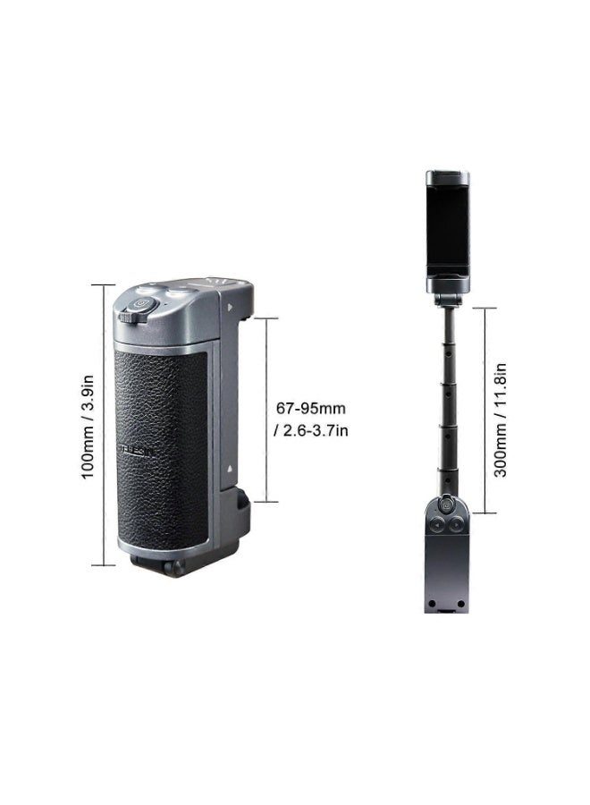 Telesin Versatile Smartphone Selfie Grip Camera Handle with Built In Extendable Selfie Stick, Bluetooth Remote Shutter, SLR Style Phone Camera Grip, One Hand Shooting Handle, Foldable Phone Tripod Stand, Universal Mobile Photography and Video Accessories - Image 2