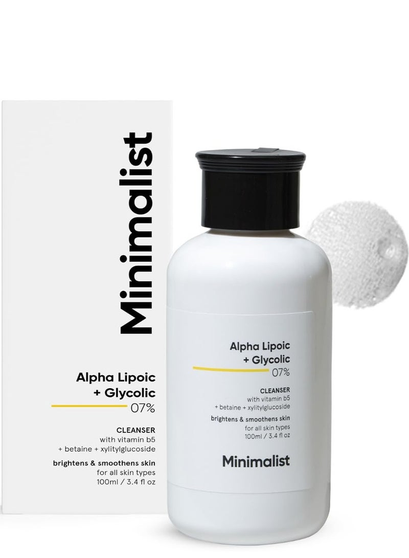 منيماليست غسول تفتيح الوجه بنسبة 7٪ ALA و AHA بفيتامين B5 سعة 100 مل - Image 1