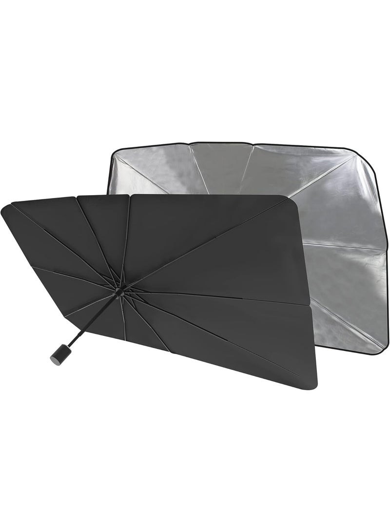 Car Windshield Sun Shade Umbrella – Foldable UV Protection Sunshade for Cars, Heat Insulation Front Window Cover, Portable Auto Sun Blocker, Easy Fold Compact Design for SUV, Sedan & Truck, Keeps Car Interior Cool & Protects Dashboard from Sun Damage - Image 1