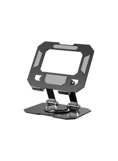 2025 Notebook Flat Bracket Rotatable Folding Pad High Alloy Cooling Rack Rotating Monitor Lifting Rack-Color:258 Tablet Model [360°Rotate】black
