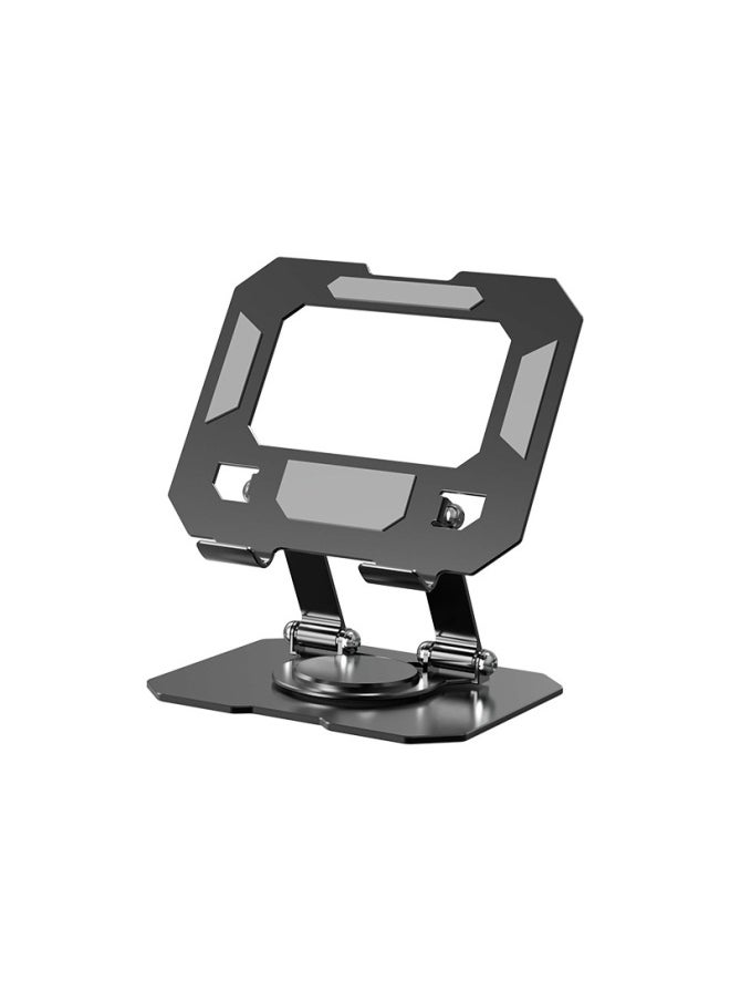 Generic - 2025 Notebook Flat Bracket Rotatable Folding Pad High Alloy Cooling Rack Rotating Monitor Lifting Rack-Color:258 Tablet Model [360°Rotate】black - Image 1