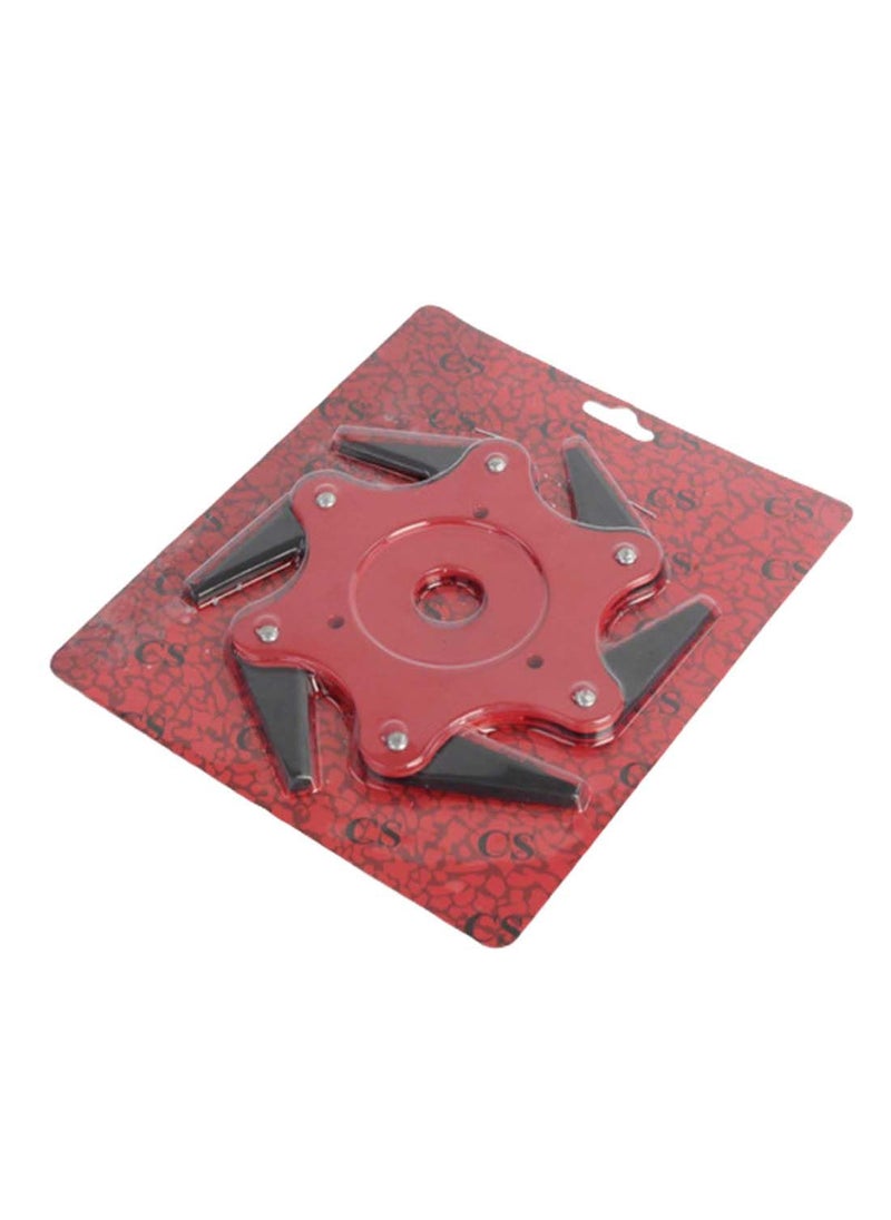 NIBEMINENT Lawn Mower Razor Six Leaf Trimmer Head Red/Black 5.9inch  - Image 2