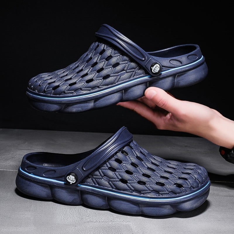 Baotou Hole Shoes Men'S Outdoor Sandals Korean Student Beach Shoes Dual-Use Sandals A Generation Of Hair - Image 2