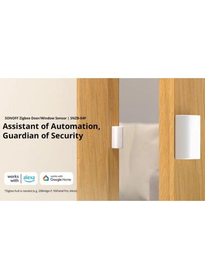 SONOFF SNZB-04P Zigbee Door Window Sensor Local Smart Scene Linkage Tamper Alert Home Security Works With Alexa Google Home - Image 2