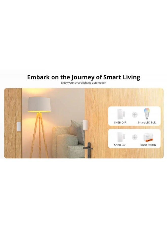 SONOFF SNZB-04P Zigbee Door Window Sensor Local Smart Scene Linkage Tamper Alert Home Security Works With Alexa Google Home - Image 4