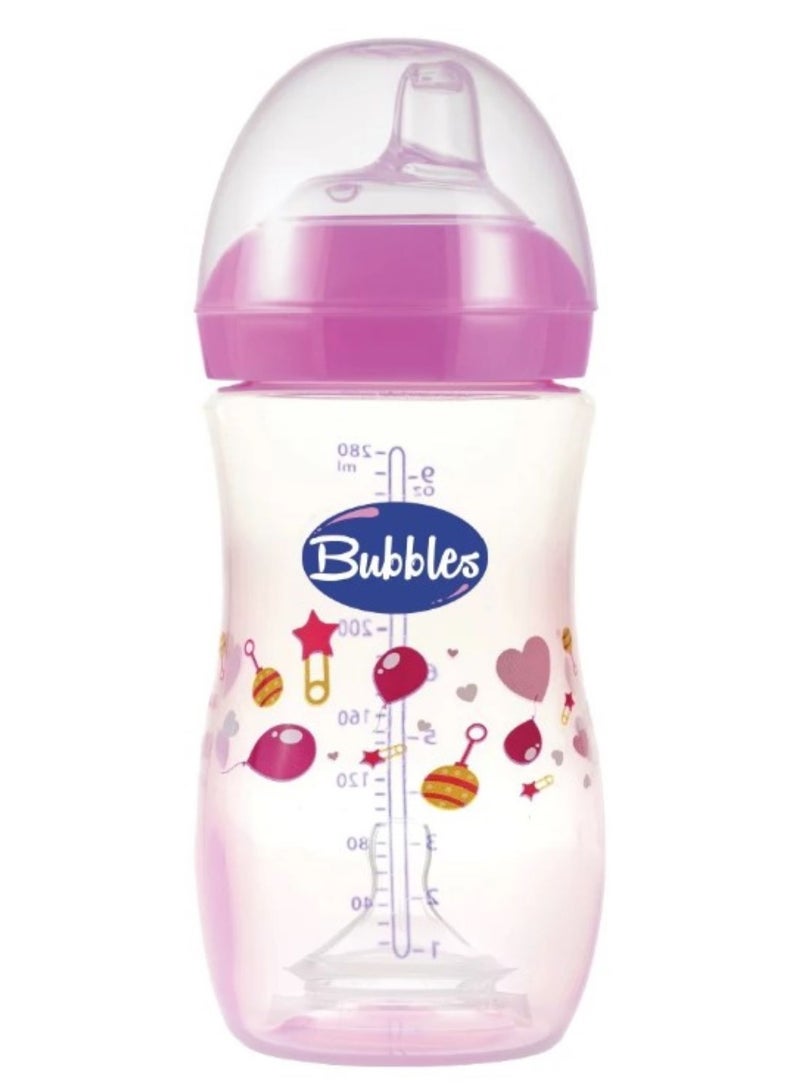 Bubbles Training Cup 280ml – For Babies 4 Months and Older  Without Hand (Rose)-Multishape