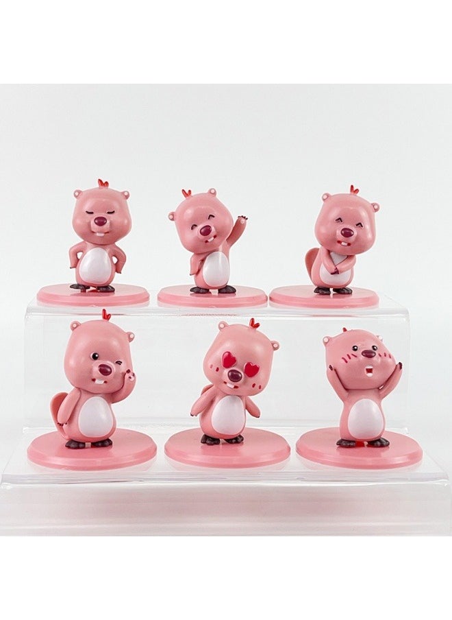 General - Ruby blind box surrounding pink beaver cute little beaver doll decoration birthday party collection decoration gift for family and friends girls - Image 1