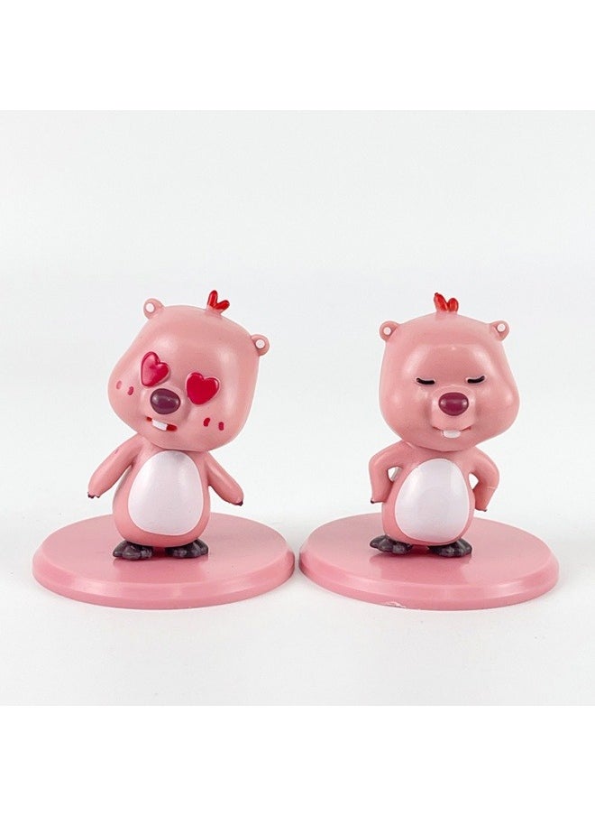 General - Ruby blind box surrounding pink beaver cute little beaver doll decoration birthday party collection decoration gift for family and friends girls - Image 1