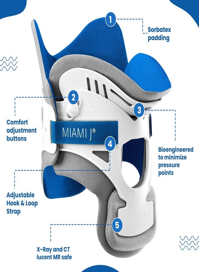 Ossur Miami J Cervical Neck Collar - Relieves Pain & Pressure on Spine | C-Spine Vertebrae Immobilizer | Semi-Rigid Pads for Patient Comfort | MJ-300 Short - Image 2