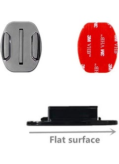 Generic 4 Pieces Flat & Curved Helmet Mount Set with Strong Adhesive Sticker Compatible with GoPro Hero 9 8 7 6 5+ Yi 4K Action Camera  - Image 2