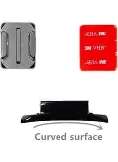 Generic 4 Pieces Flat & Curved Helmet Mount Set with Strong Adhesive Sticker Compatible with GoPro Hero 9 8 7 6 5+ Yi 4K Action Camera  - Image 3