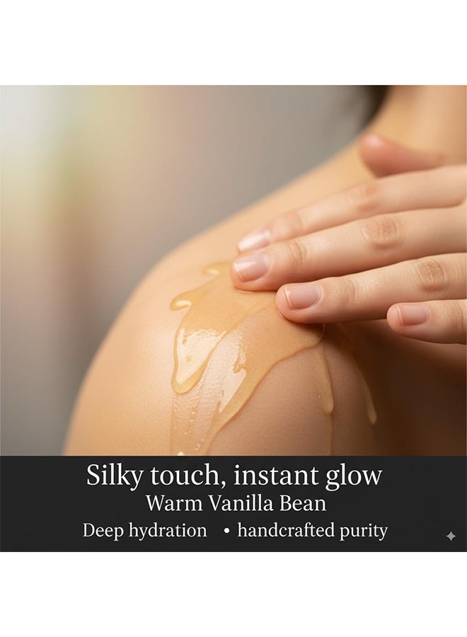 OceAura Warm Vanilla Bean Body Massage Oil, Body Juice Oil Vanilla, Moisturizing Body Oil Vanilla, Handcrafted Body Oil, Smooth Supple Skin, Natural Massage Oil For Date Night, Moisturising Body Oil For Dry Skin, Organic, Vegan, 118ml - Image 2