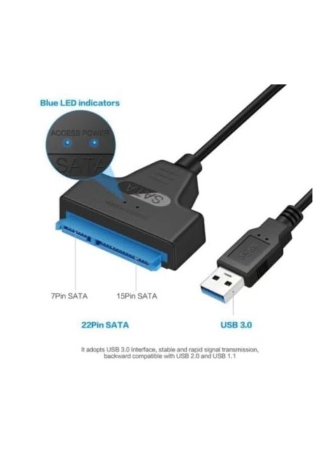 Terabyte USB 3.0 to SATA Adapter Cable for 2.5" SSD HDD Drives - SATA to USB 3.0 External Converter and Cable, USB 3.0 - SATA converter - Image 1