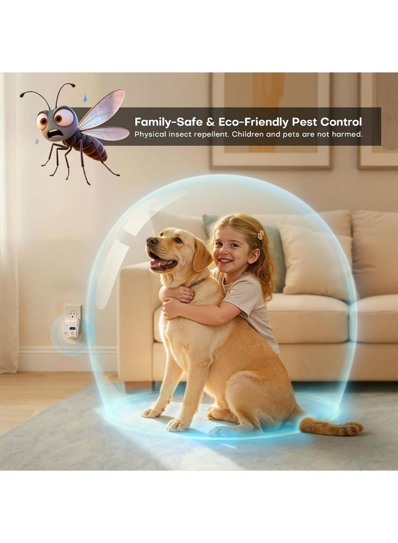 YOUGE 4Pcs Ultrasonic Pest Repeller - Powerful Mouse Repellent Mosquito Repellent Plug In Pest Control Ideal For Mice Mosquitoes Cockroaches Ants Home Office Warehouse Mice Rats Mosquitoes Cockroach Moths Ants Repellent - Image 4
