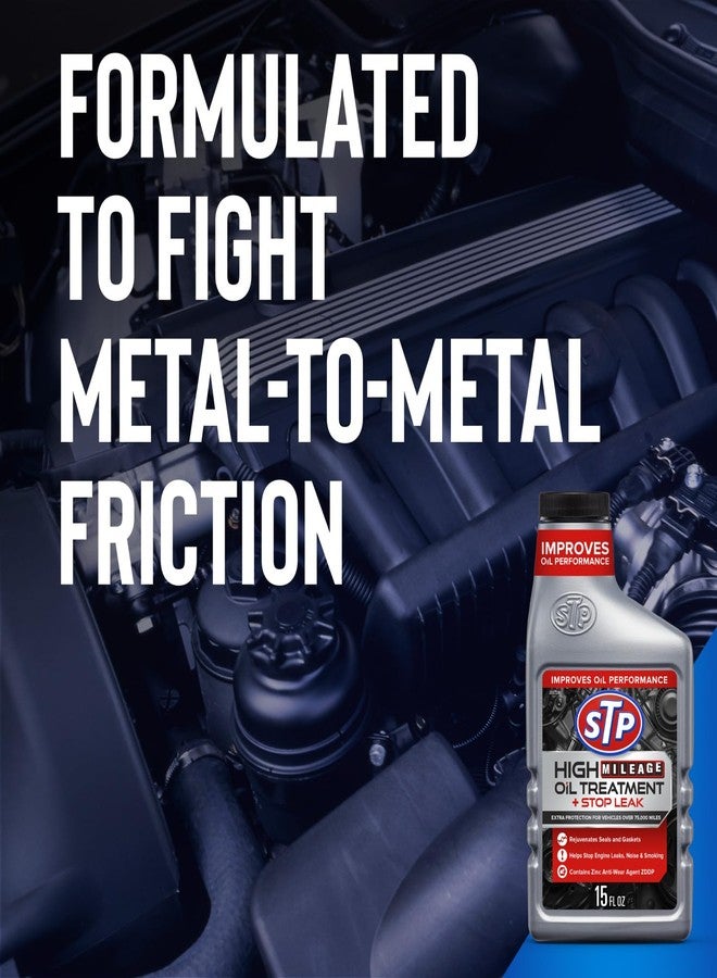 STP 78595 High Mileage Oil Treatment plus Stop Leak - 15 floz - Image 4