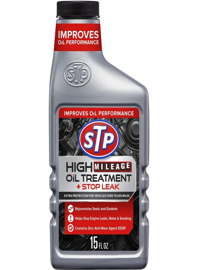 STP 78595 High Mileage Oil Treatment plus Stop Leak - 15 floz - Image 1