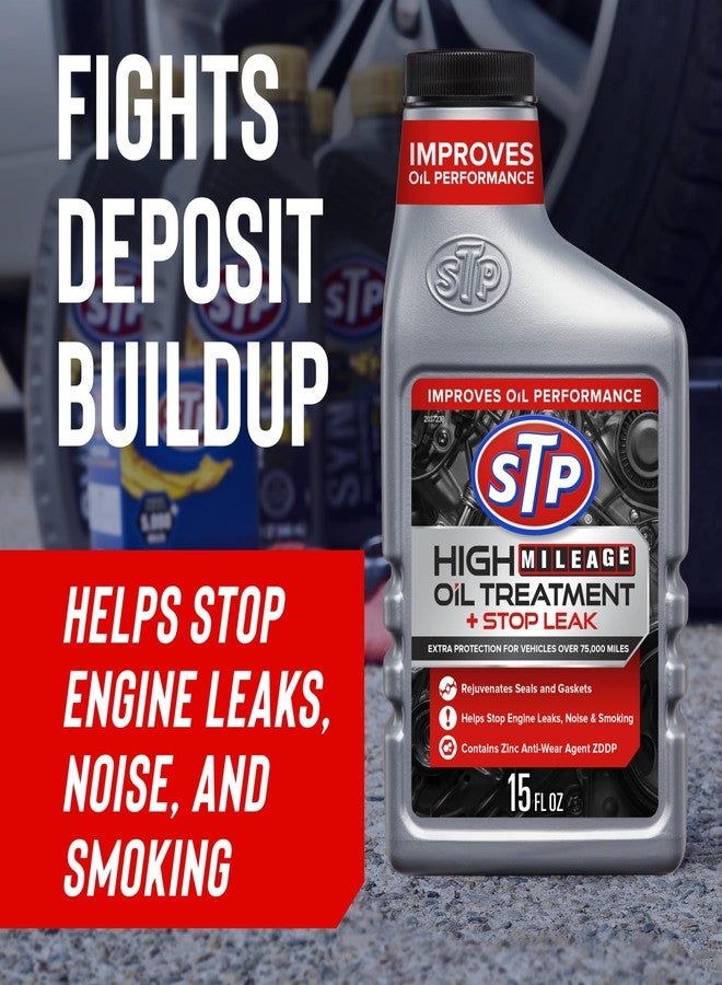 STP 78595 High Mileage Oil Treatment plus Stop Leak - 15 floz - Image 3