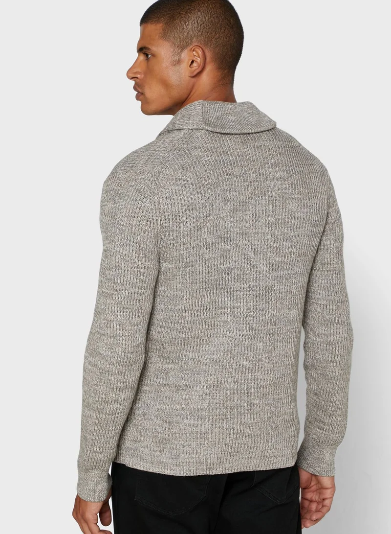 BANANA REPUBLIC Ribbed Shawl Neck Cardigan