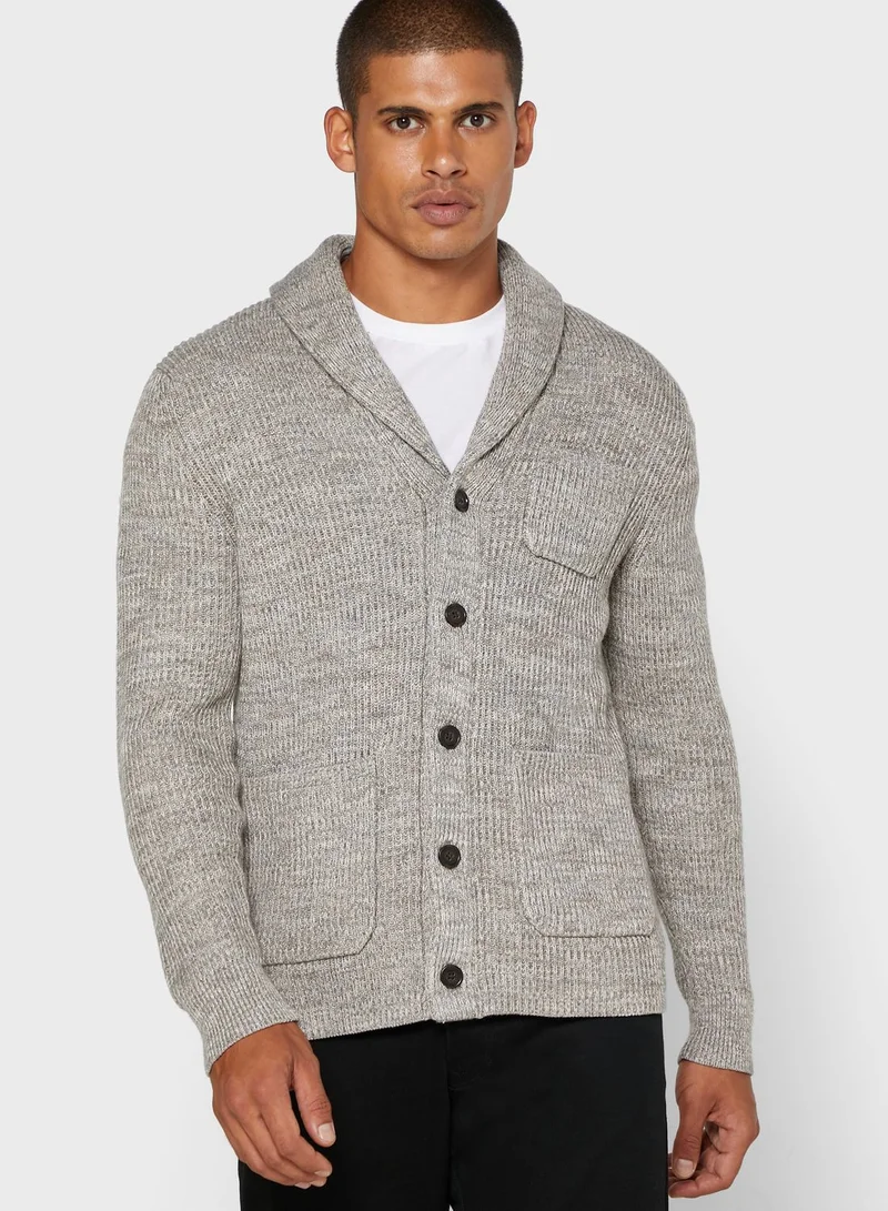 BANANA REPUBLIC Ribbed Shawl Neck Cardigan