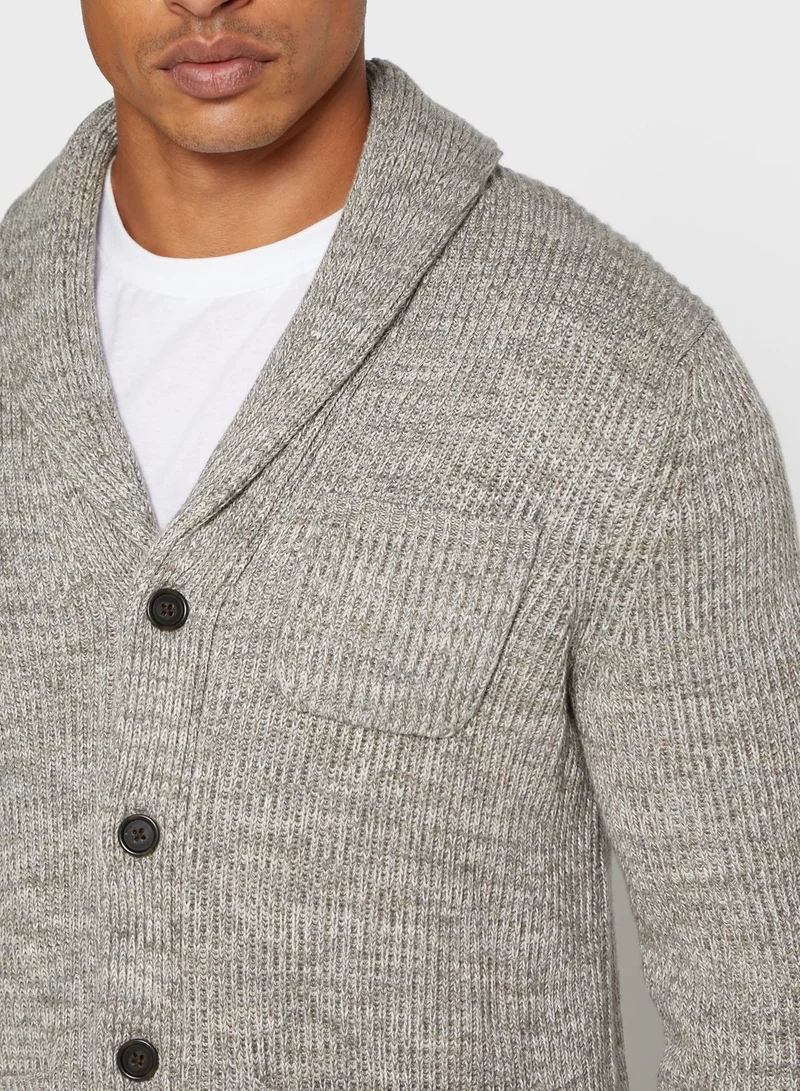 BANANA REPUBLIC Ribbed Shawl Neck Cardigan
