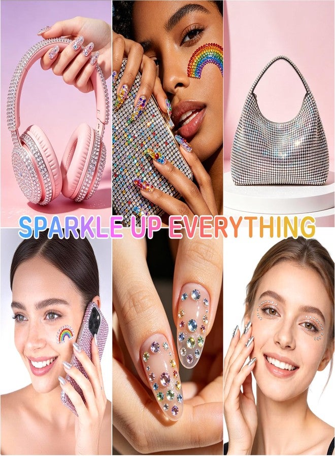 BestNow 46000Pcs Resin Jelly Rhinestones for Bedazzling, 40 Colors 3mm Flatback Rhinestones with 4Pcs 10ml B7000 Jewelry Glue & Tools, Bedazzling Kit for Nail Art Crafting Book Makeup - Image 3