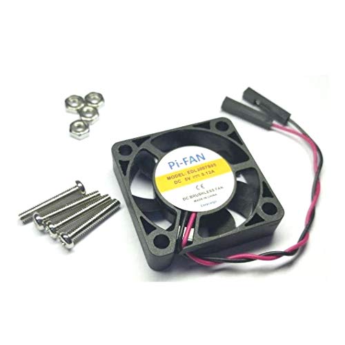 Easycargo Raspberry Pi Fan 30x30x7mm, Raspberry Pi Cooling Fan Brushless 3.3V 5V DC Quiet Fan for Raspberry Pi 4, 3 B+ and B, Pi 2, Pi B+, RetroFlag NESPI Case (30mmx30mmx7mm) (Black 1-Pack) - Image 4