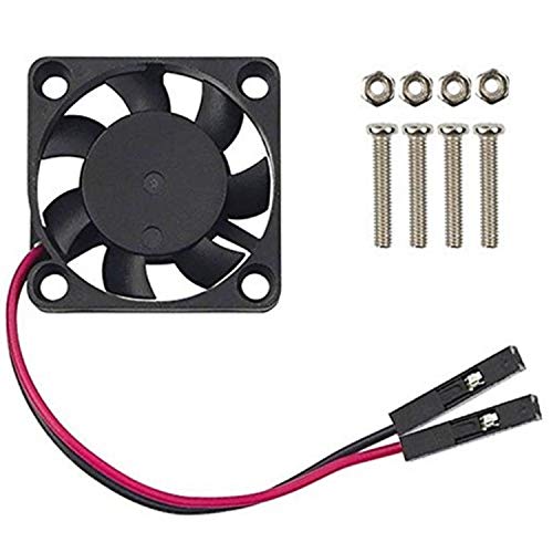 Easycargo Raspberry Pi Fan 30x30x7mm, Raspberry Pi Cooling Fan Brushless 3.3V 5V DC Quiet Fan for Raspberry Pi 4, 3 B+ and B, Pi 2, Pi B+, RetroFlag NESPI Case (30mmx30mmx7mm) (Black 1-Pack) - Image 1