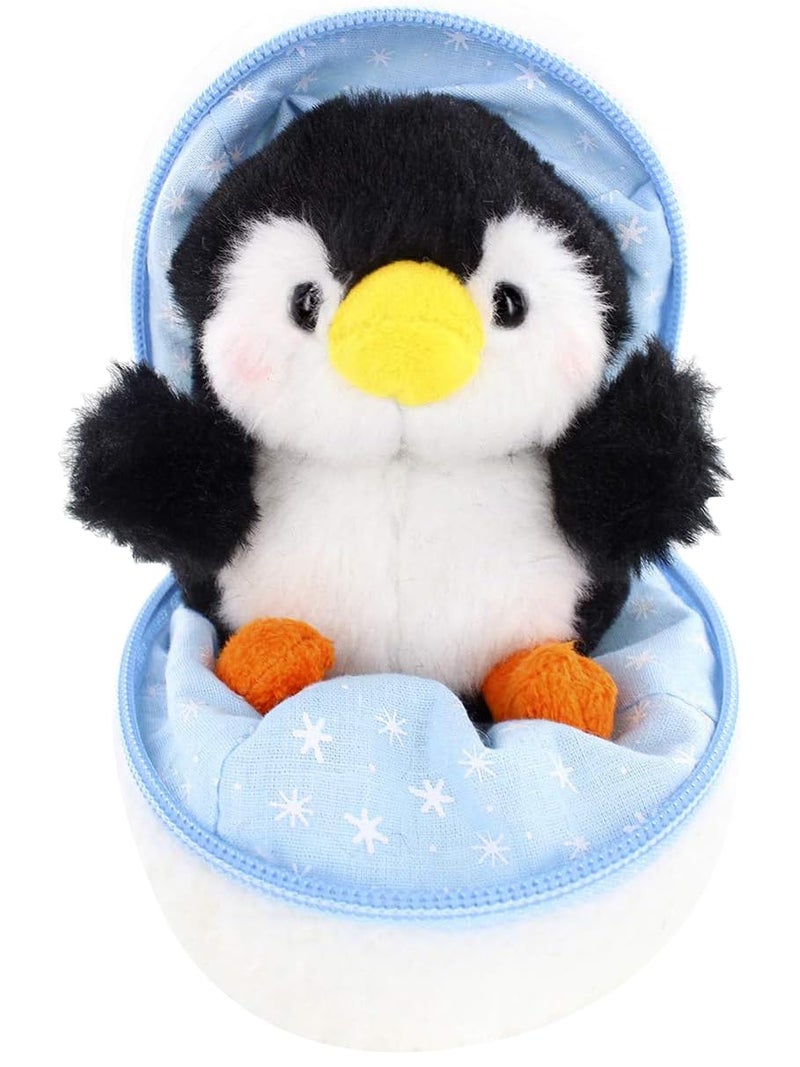 Made By Aliens Snowball Zip up Surprise Egg Stuffed Animal 6 inch Cute and Soft Plush Toy Assortment for Friends Family All Ages Spring Holidays Easter Birthday Penguin - Image 3