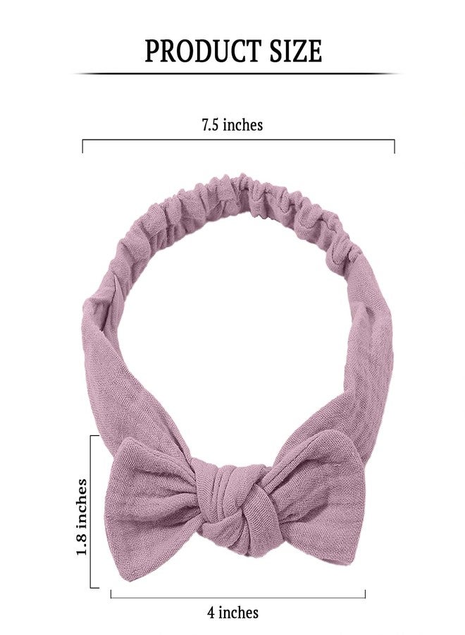 SYGA 3 Pcs Baby Headband Nylon Bow Soft Stretchable Hairband for Newborn Infant Toddler Kids For 0-3 Year (Type-D, Free Size) - Image 4
