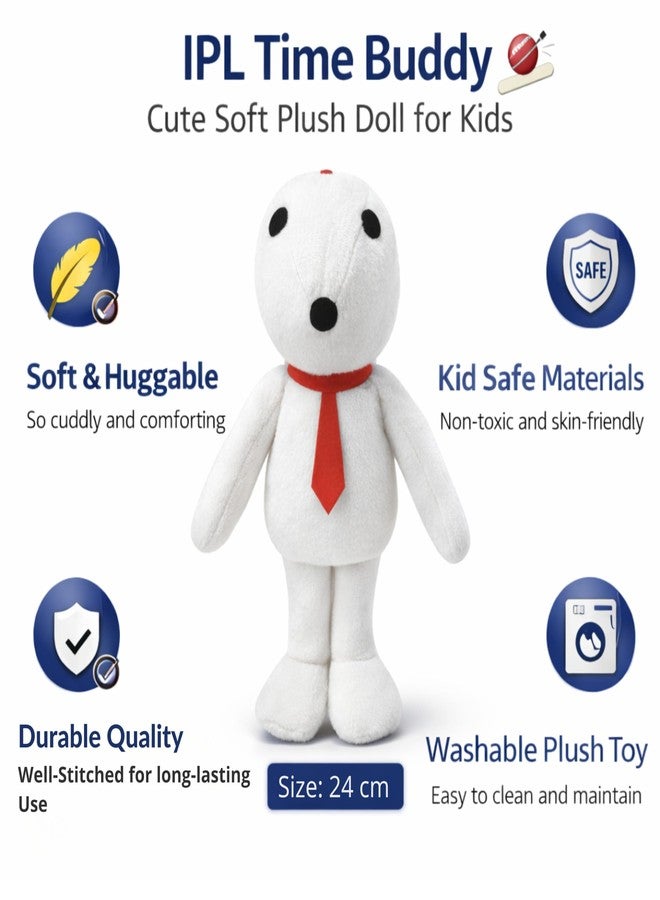 Tickles Cricket IPL Zoozoo Doll Soft Stuffed Plush Toy for Cricket Lover Kids Boys & Girls Birthday Gift (Color: White Size: 24 cm) - Image 5