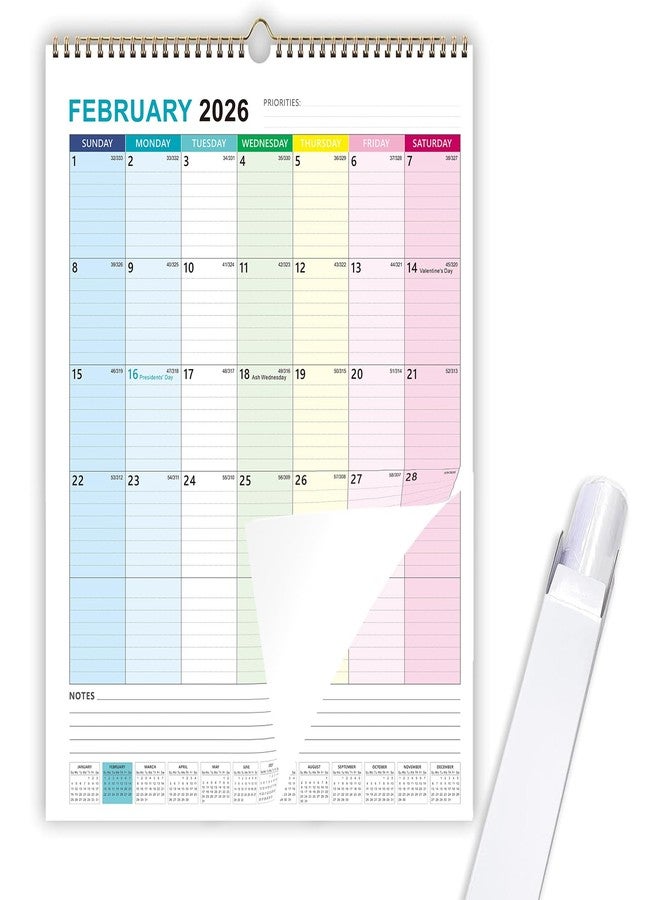 Dayvorax 2026 Wall Calendar - 2026 Calendar from January 2026 to June 2027, 15" x 22" Vertical Large Wall Calendar, 18-Month Hanging Calendar 2026-2027 with Julian Date, Large, Ruled Blocks - Image 1