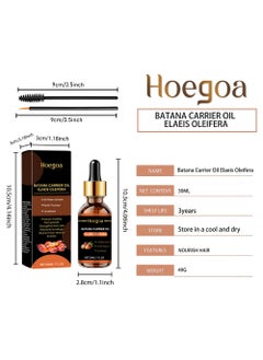 HOEGOA Batana Oil Organic for Hair Growth - Batana Oil for Healthy Hair，Strengthen Hair and Eliminate Breakage,Improve Hair Texture and Shine - with two types Brush for Hair and Hair Crack.30ml  - Image 5