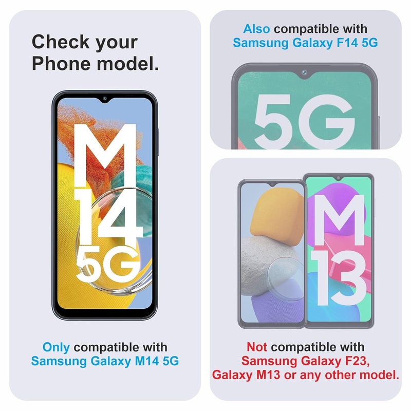 Skyddshield Military-Grade Gorilla Tempered Glass For Samsung Galaxy M14 and Samsung Galaxy F14 (6.6 Inch) With Installation Kit | Edge to Edge Coverage | Black - Image 2