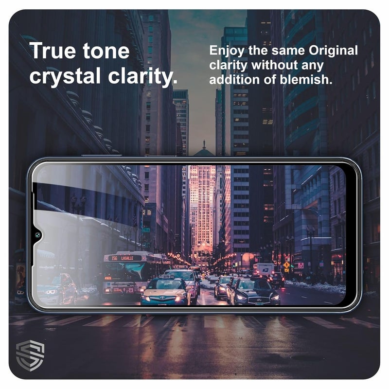 Skyddshield Military-Grade Gorilla Tempered Glass For Samsung Galaxy M14 and Samsung Galaxy F14 (6.6 Inch) With Installation Kit | Edge to Edge Coverage | Black - Image 3