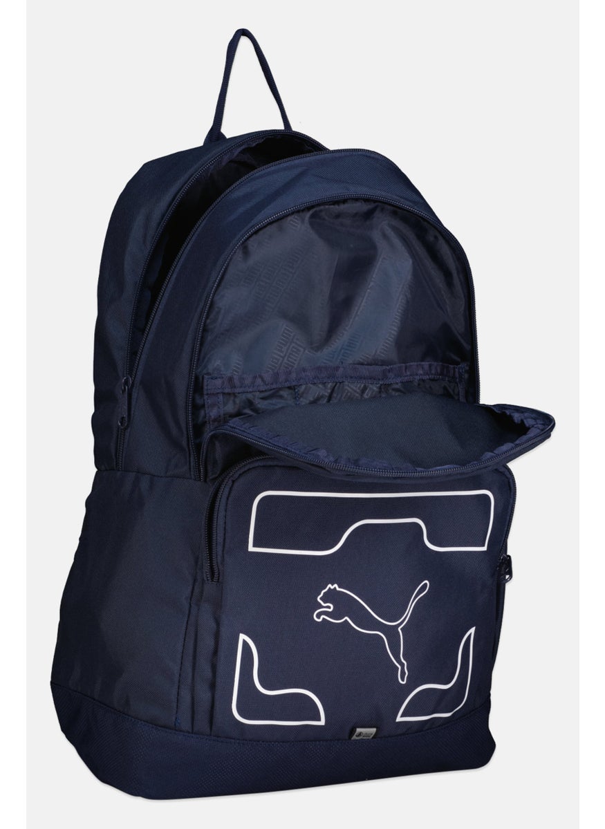 PUMA Men Brand Logo Backpack, Navy  - Image 1