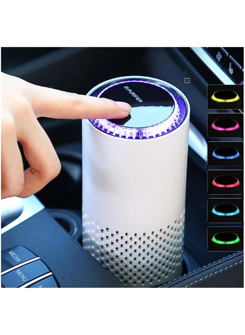 عام منقي هادئ للمنزل، منقي للحيوانات الأليفة ومنقي للسيارات من الفرو والشعر والروائح، منقي محمول مع ضوء ملون لغرفة النوم أو المكتب أو غرفة المعيشة. - Image 2