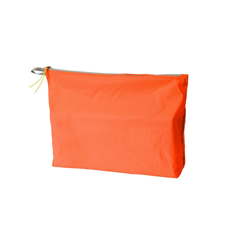 Lightweight Nylon Travel Toiletry Bag Organizer Compact Zippered For Hiking Camping Accessories In Orange - Image 2