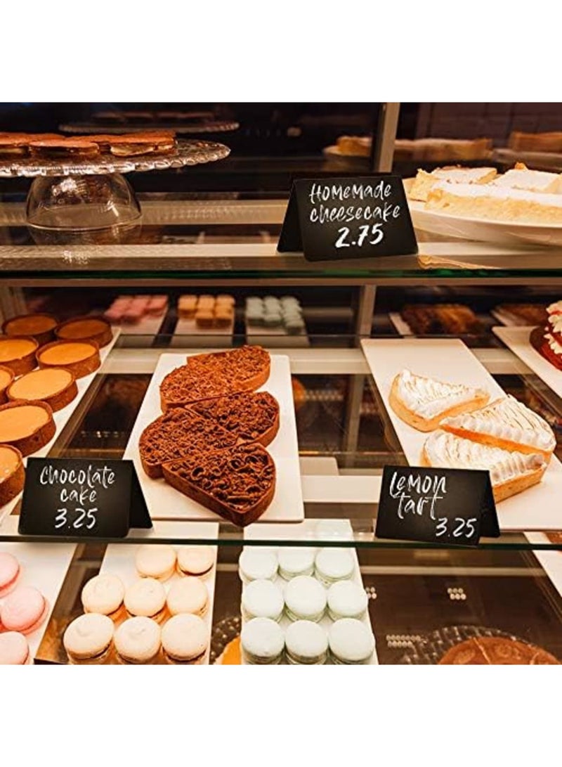 SYOSI 30 Pack Mini Chalkboard Table Tent Signs 7x10 cm – Reusable Food Labels for Buffet, Bakery, Catering & Party Displays – Plastic Standing Chalkboard Tags & Tabletop Signs - Image 5