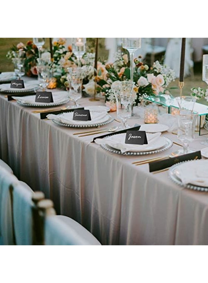 SYOSI 30 Pack Mini Chalkboard Table Tent Signs 7x10 cm – Reusable Food Labels for Buffet, Bakery, Catering & Party Displays – Plastic Standing Chalkboard Tags & Tabletop Signs - Image 3