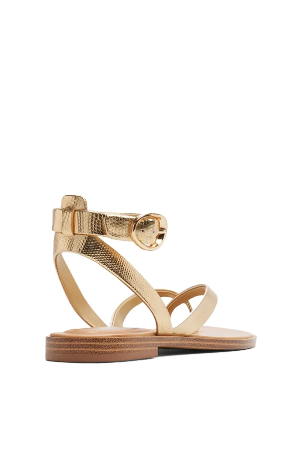 الدو Daressi Ladies Gold Flat Sandals