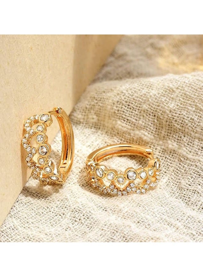 Mevecco Women Huggie Earrings Gold Hoop Sleeper 14K Gold Filled Small Simple Handmade Hypoallergenic Everyday Jewelry - Image 5