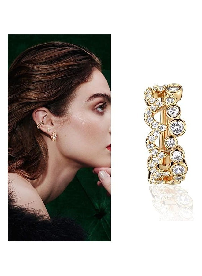 Mevecco Women Huggie Earrings Gold Hoop Sleeper 14K Gold Filled Small Simple Handmade Hypoallergenic Everyday Jewelry - Image 3