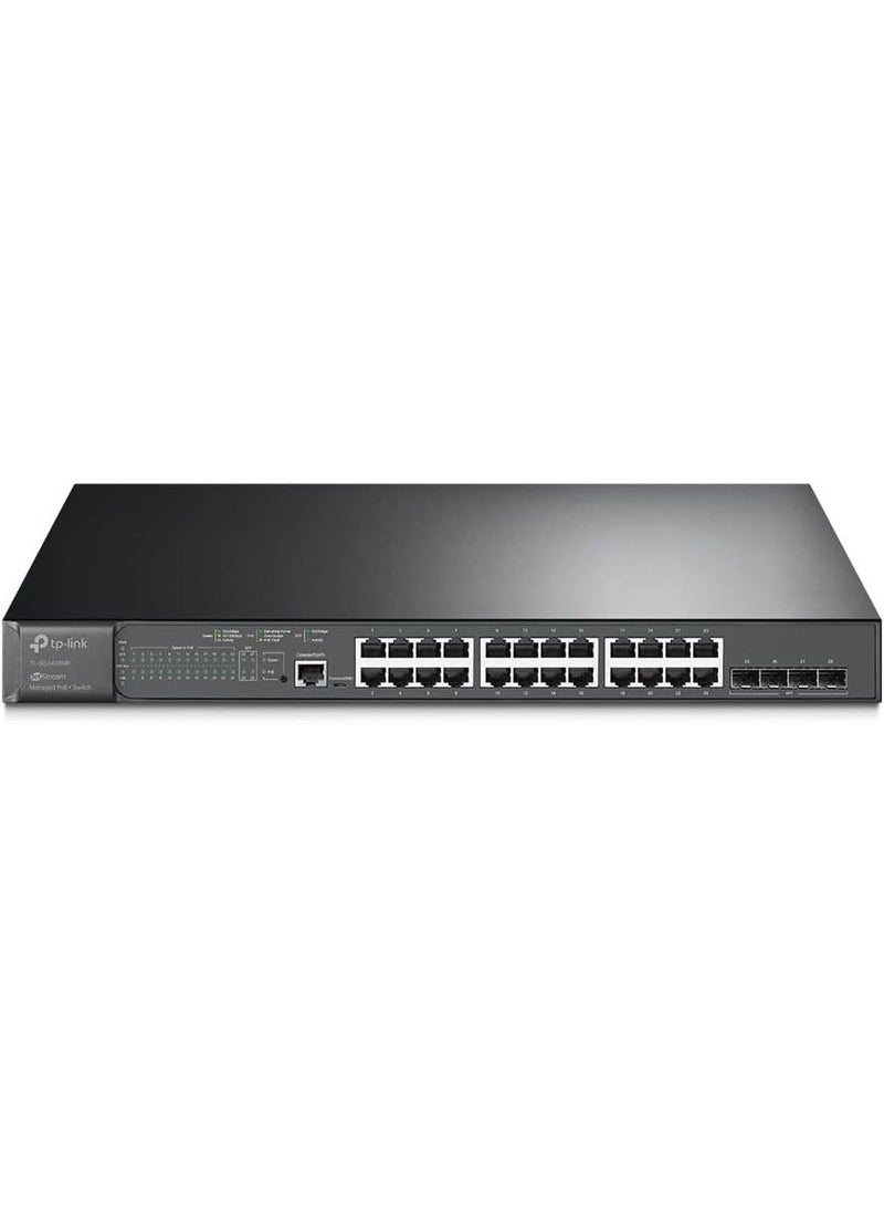 TP-Link TL-SG3428MP – 24-Port Gigabit L2+ Managed PoE+ Switch (384W), 4 SFP Slots, Omada SDN Integrated, PoE Auto Recovery, IPv6 & Static Routing - Image 1