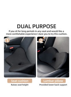 Generic Wedge Car Seat Cushion, Memory Foam Car Cushions for Driving, for Driving, Sciatica & Lower Back Pain Relief, Adults Seat Cushion for Car Seat Driver,Truck,Office Chair (Balck)  - Image 5